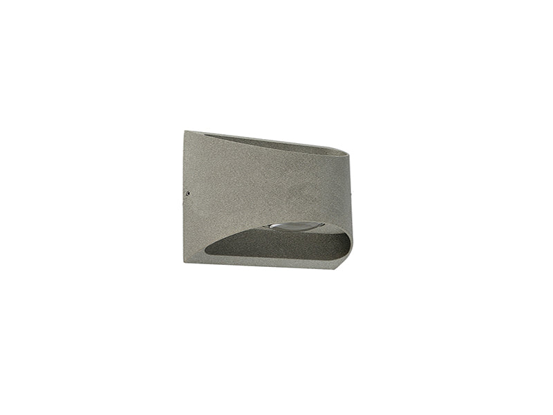 Aplique Exterior Gris 2x5W Simil Concreto - Ledinnova