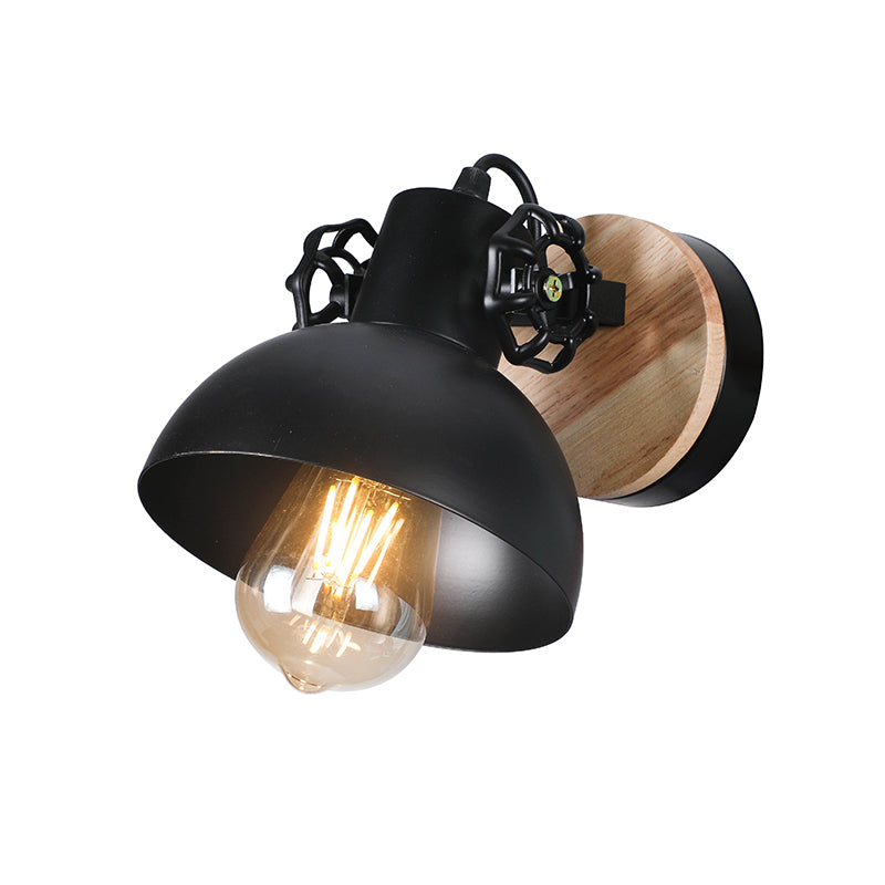 Aplique LED E27 Negro con Cúpula Negra - Ledinnova