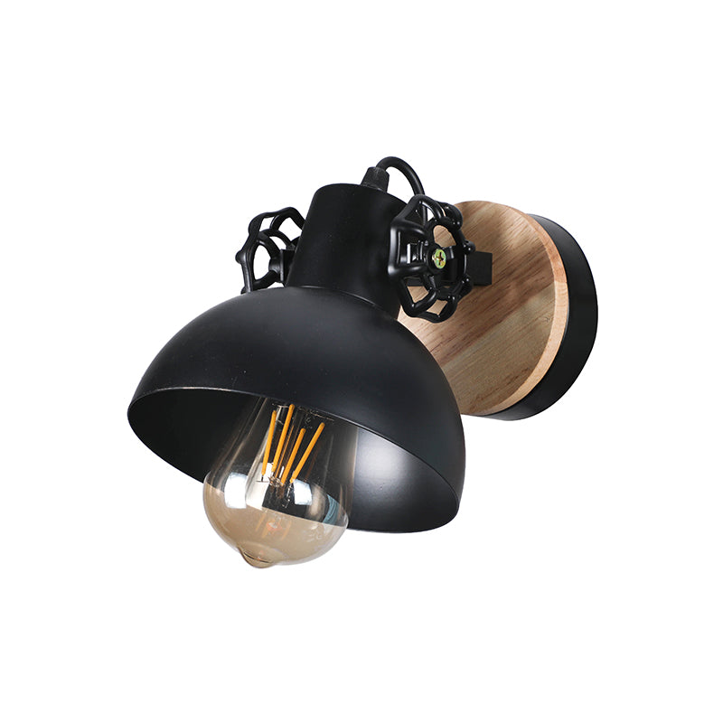 Aplique LED E27 Negro con Cúpula Negra - Ledinnova