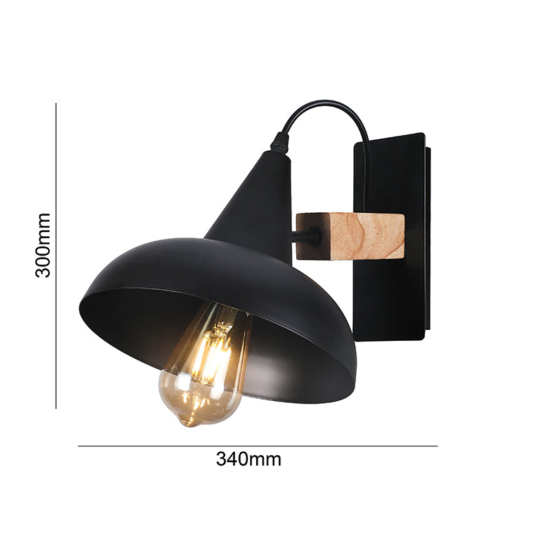 Lampara Aplique LED Interior E27 – Diseño Moderno en Negro - Ledinnova