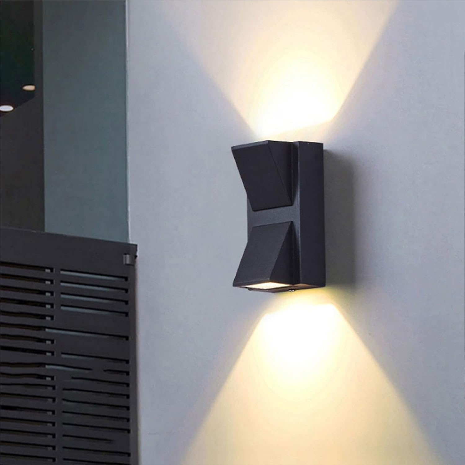 Aplique de Pared exterior LED 2*5W Negro Ángulos - Ledinnova