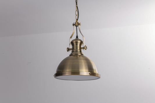 LAMPARA COLGANTE INDUSTRIAL PARA LIVING , DE BRONCE E27. - Ledinnova