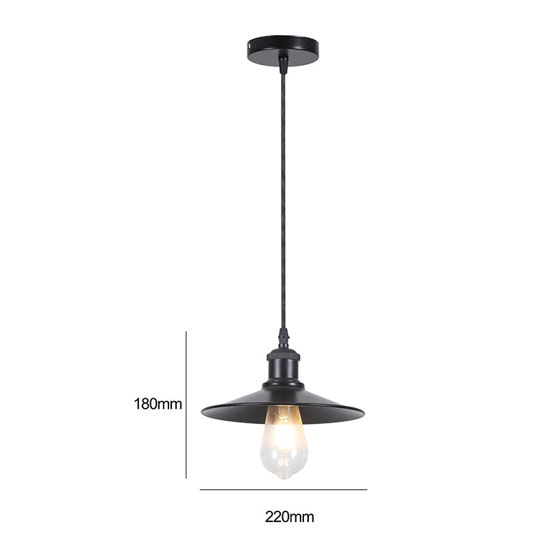 Lámpara Colgante Estilo Industrial Porta E27 x1 – Negro - Ledinnova